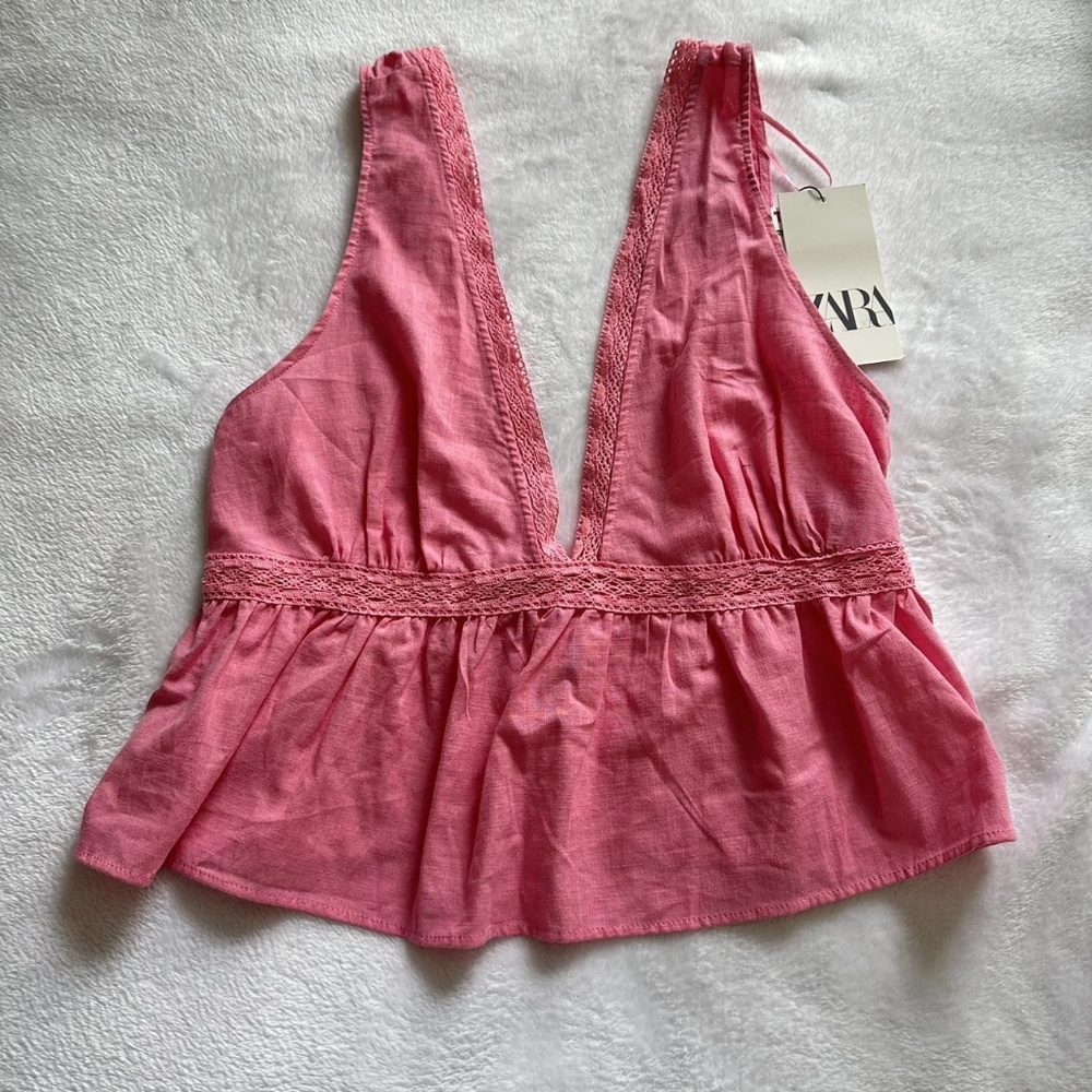 Zara Women's Pink Crop top